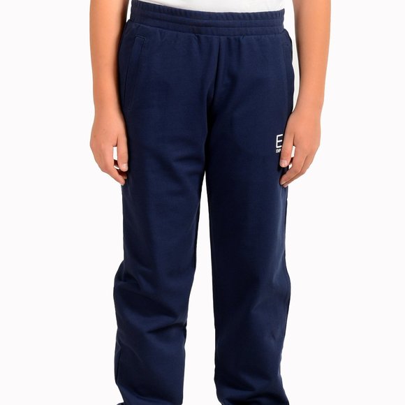 Emporio Armani EA7 Boys Navy Blue Logo Print Track Sweat Pants